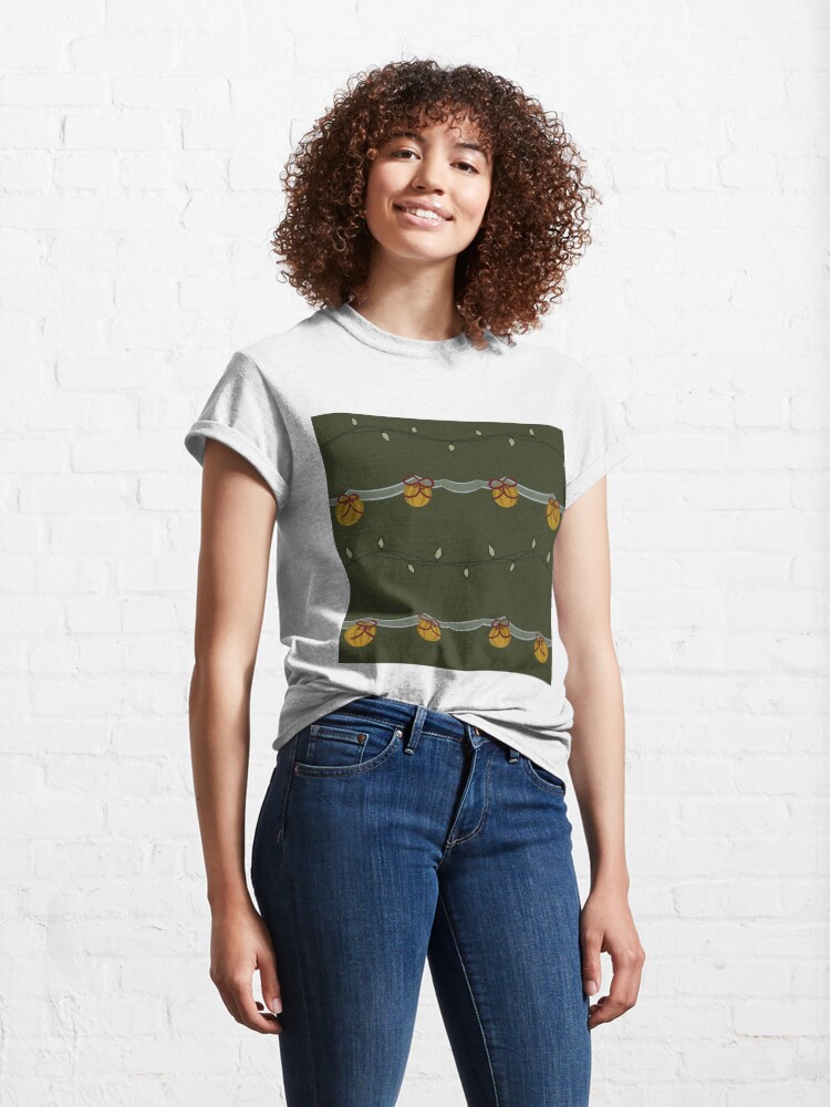 Alternate view of Christmas Tree Lights and Decor Pattern Classic T-Shirt