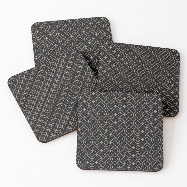 Item preview, Black and Gold Shippo Traditional Japanese Pattern designed and sold by Heedee Design.
