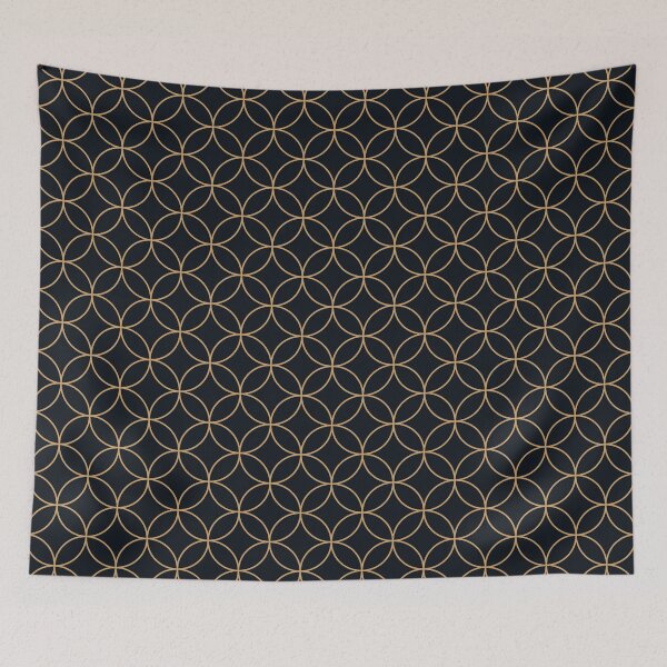 Item preview, Black and Gold Shippo Traditional Japanese Pattern designed and sold by Heedee Design.