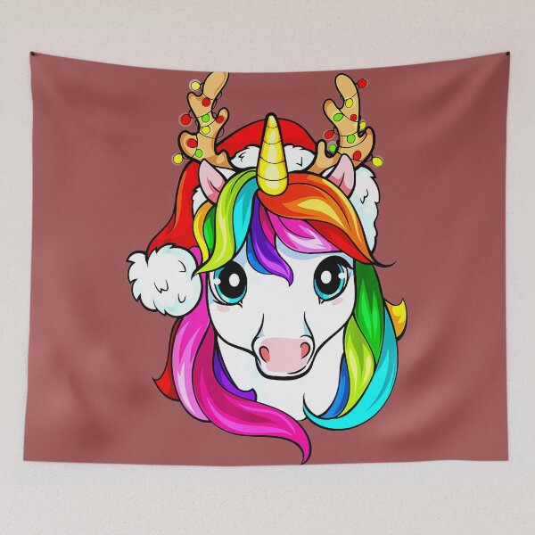 Item preview, Christmas Uni-corn With Christmas Reindeer designed and sold by DuongBui.