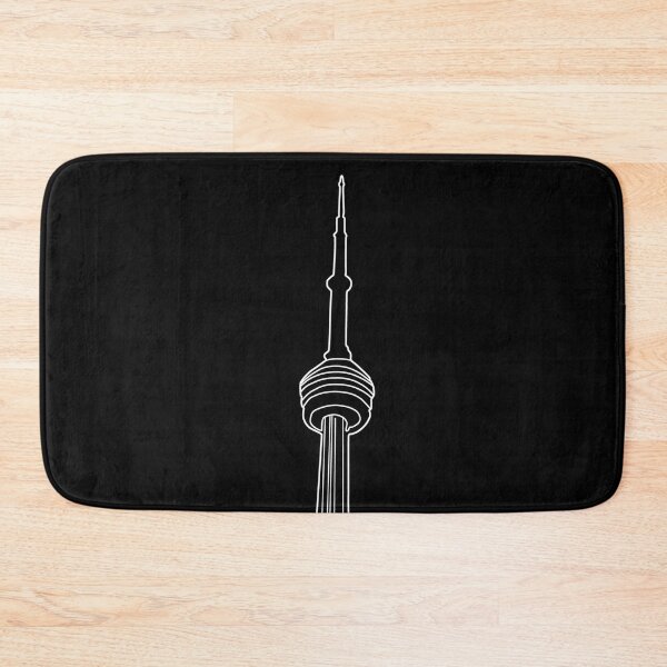 Item preview, CN Tower Toronto - Line Art White and Black designed and sold by annedesignco.