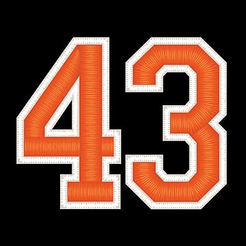 Sports Number 83 Jersey eighty-three Orange Poster for Sale by elhefe