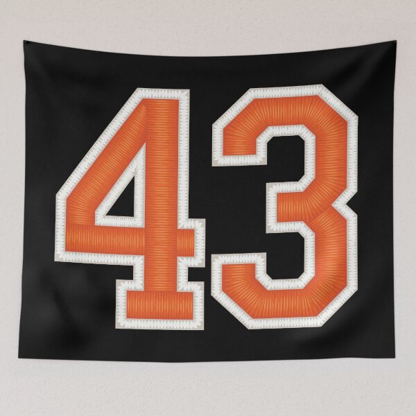 Item preview, Sports Number 43 Jersey forty-three Orange designed and sold by elhefe.
