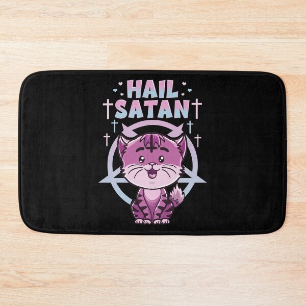 Item preview, Cute Hail Satan Cat Pun Kitty Satanic Heavy Metal designed and sold by perfectpresents.