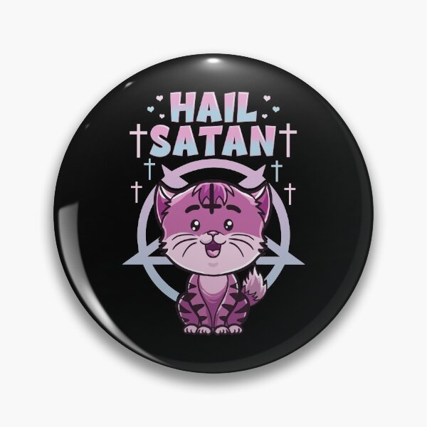 Item preview, Cute Hail Satan Cat Pun Kitty Satanic Heavy Metal designed and sold by perfectpresents.
