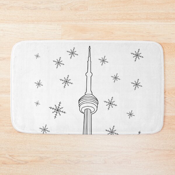 Item preview, CN Tower Toronto in Winter - Line Art Black and White designed and sold by annedesignco.
