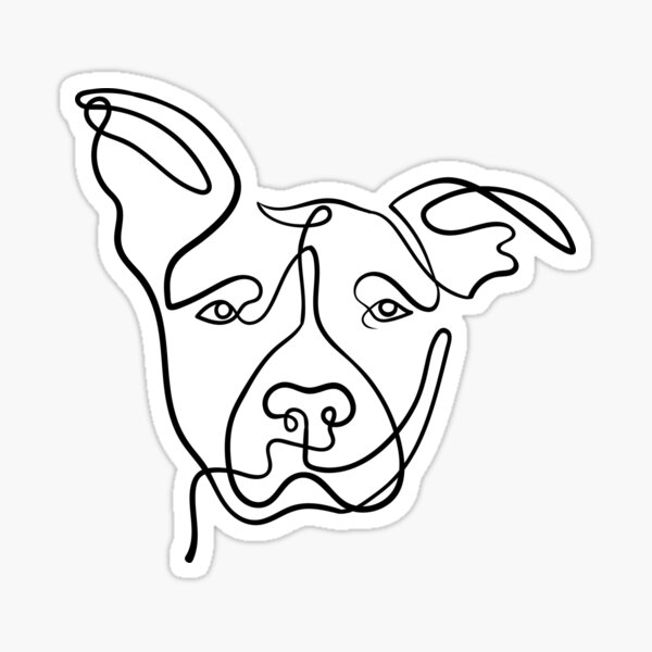 Item preview, Single Line Pitbull designed and sold by rskarts.
