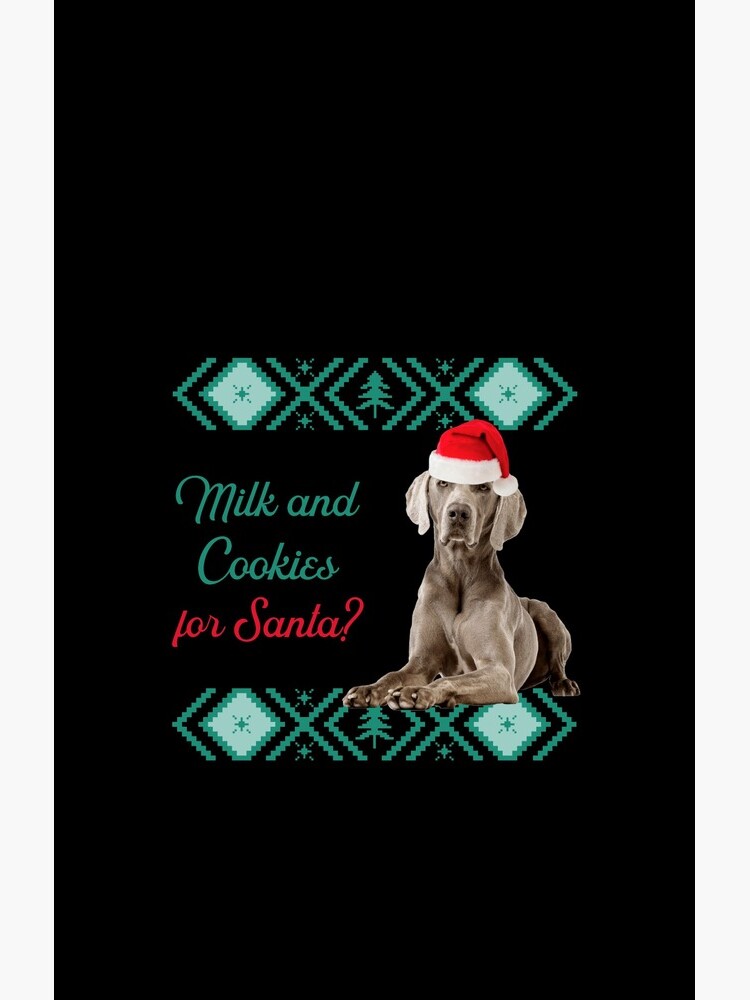 weimaraner christmas shirt