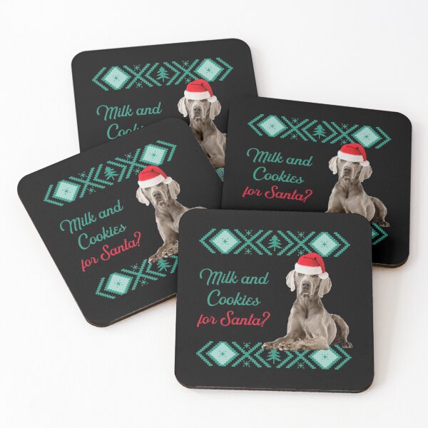 Item preview, Ugly Weimaraner Christmas Sweater Milk and Cookies for Santa designed and sold by FunShirtDesigns.