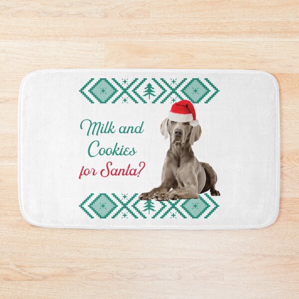 Item preview, Ugly Weimaraner Christmas Sweater Milk and Cookies for Santa designed and sold by FunShirtDesigns.