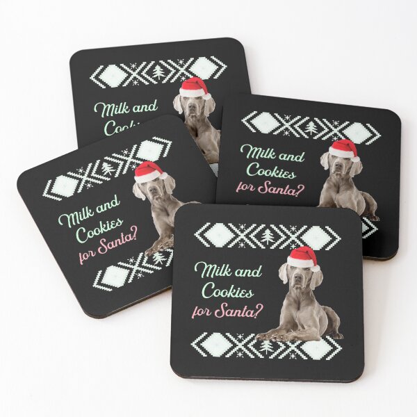 Item preview, Weimaraner Christmas Sweater Milk and Cookies for Santa designed and sold by FunShirtDesigns.