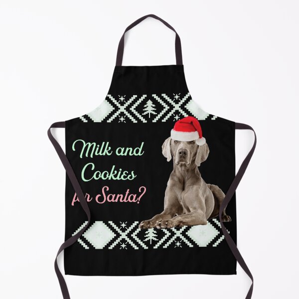 Item preview, Weimaraner Christmas Sweater Milk and Cookies for Santa designed and sold by FunShirtDesigns.