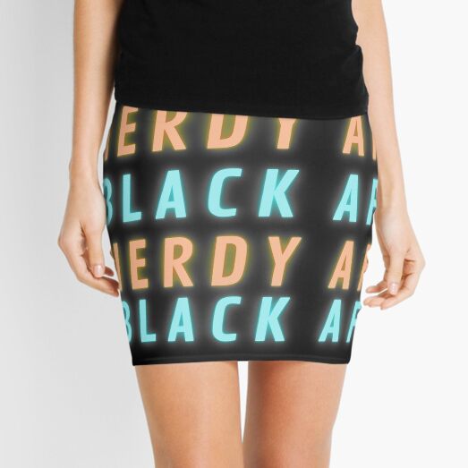 Black and Nerdy Neon Mini Skirt