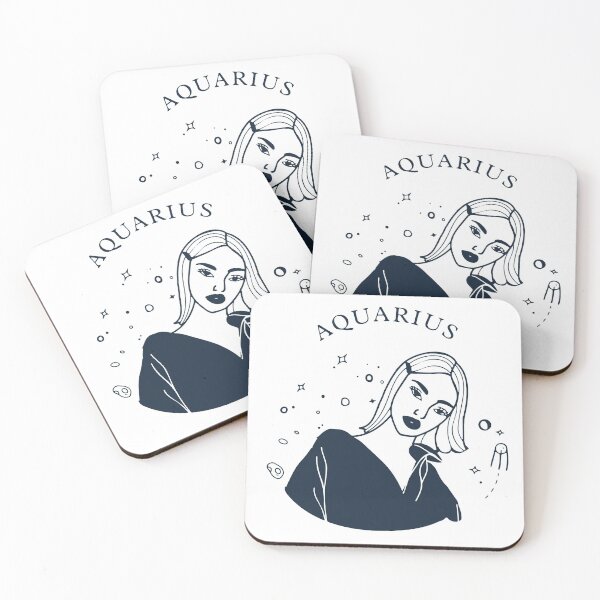 Item preview, Aquarius girl astrology sticker / print designed and sold by Devin Timpone.