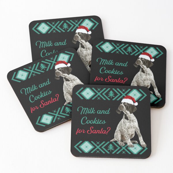 Item preview, German Shorthaired Pointer Christmas Gift Ugly Sweater Milk and Cookies for Santa designed and sold by FunShirtDesigns.