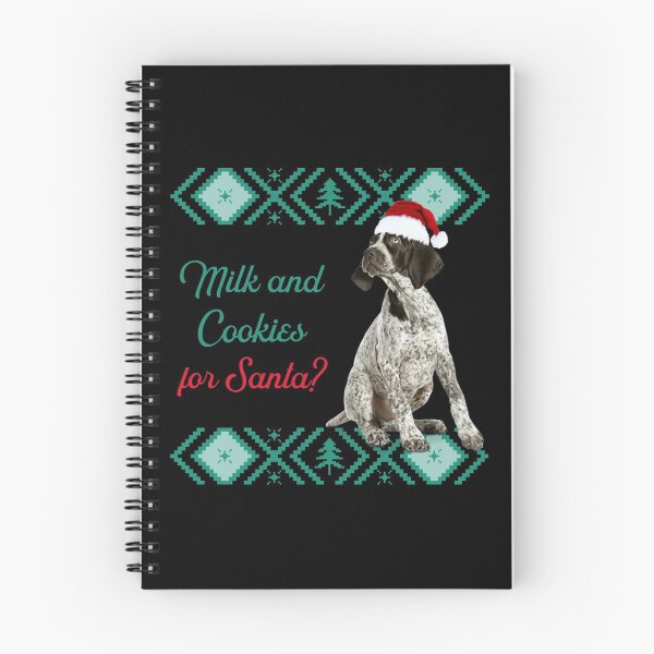 Item preview, German Shorthaired Pointer Christmas Gift Ugly Sweater Milk and Cookies for Santa designed and sold by FunShirtDesigns.