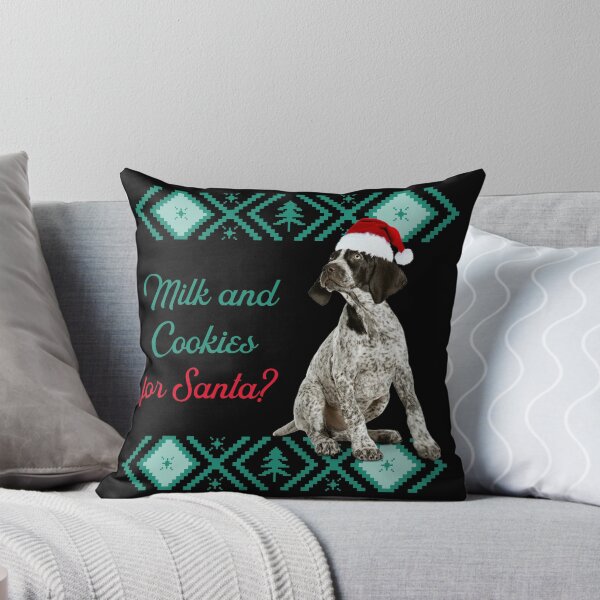 Item preview, German Shorthaired Pointer Christmas Gift Ugly Sweater Milk and Cookies for Santa designed and sold by FunShirtDesigns.