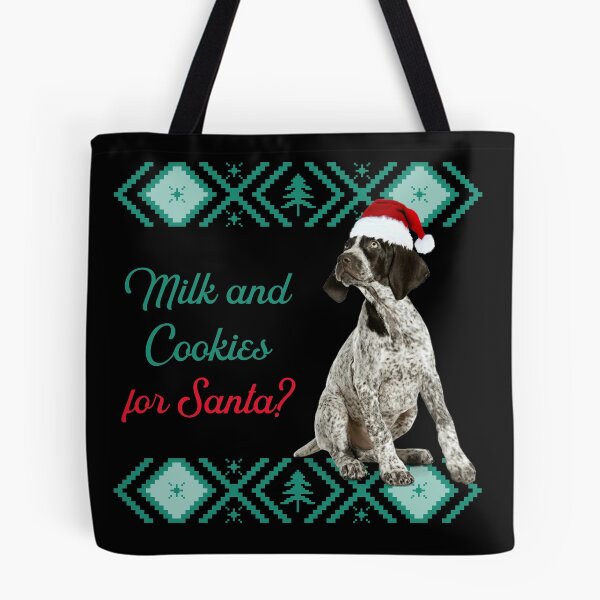 Item preview, German Shorthaired Pointer Christmas Gift Ugly Sweater Milk and Cookies for Santa designed and sold by FunShirtDesigns.