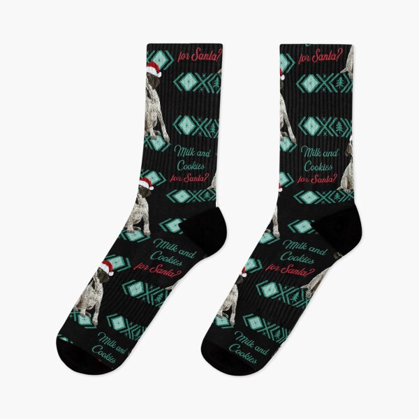 Item preview, German Shorthaired Pointer Christmas Gift Ugly Sweater Milk and Cookies for Santa designed and sold by FunShirtDesigns.