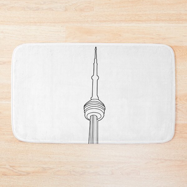 Item preview, CN Tower Toronto - Line Art Black and White designed and sold by annedesignco.