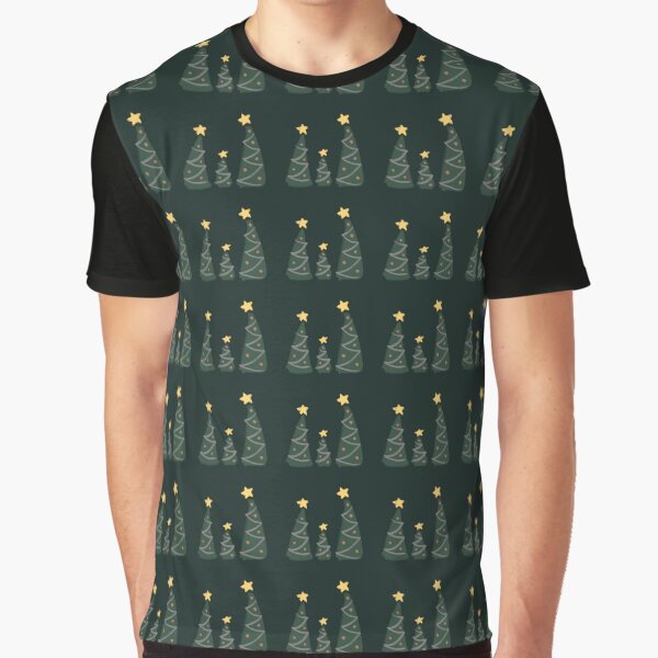 Christmas Tree Family Pattern Graphic T-Shirt