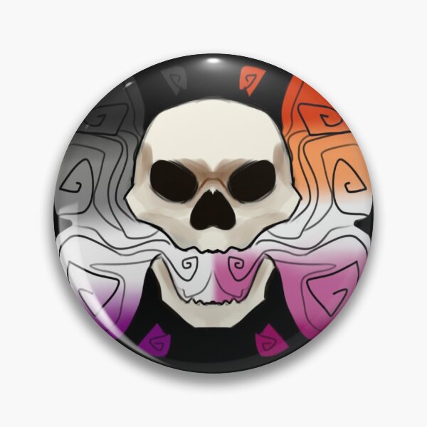 Item preview, ace lesbian pride skull designed and sold by acedog.