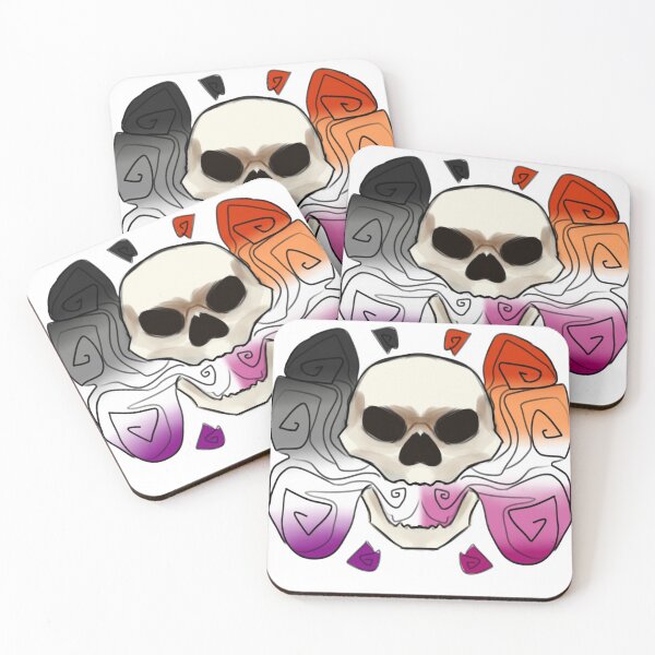 Item preview, ace lesbian pride skull designed and sold by acedog.