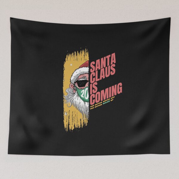 Item preview, Santa Claus is Coming (Black) designed and sold by Perfcet Design.