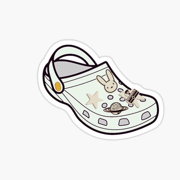 Bad Bunny Crocs Stickers for Sale Redbubble