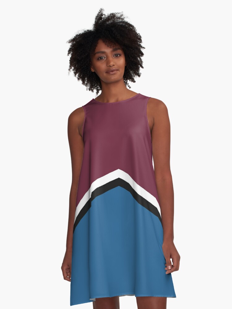 Colorado Avalanche retro stripes | A-Line Dress