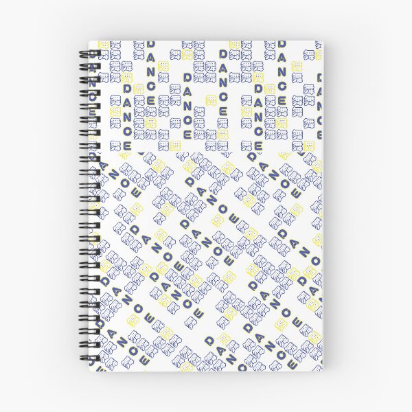 Item preview, Dance Chinese calligraphy 舞 blue yellow slant slimming pattern designed and sold by Kudos5678.