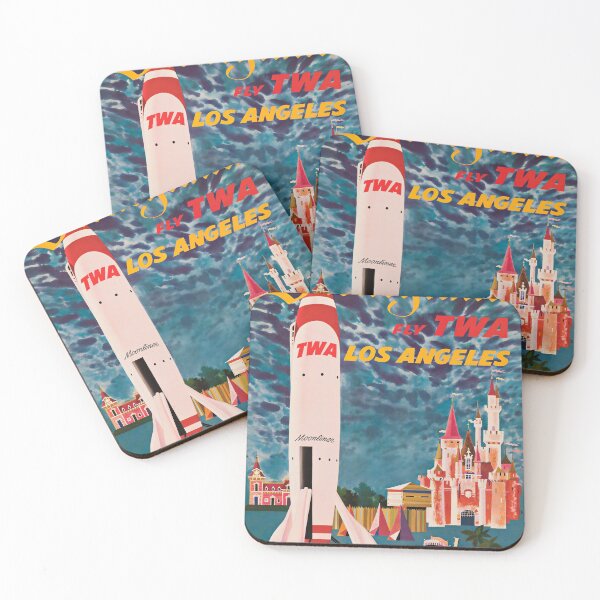 Item preview, retro DISNEYLAND FLY TWA LOS ANGELES Circa 1955 designed and sold by plakati.