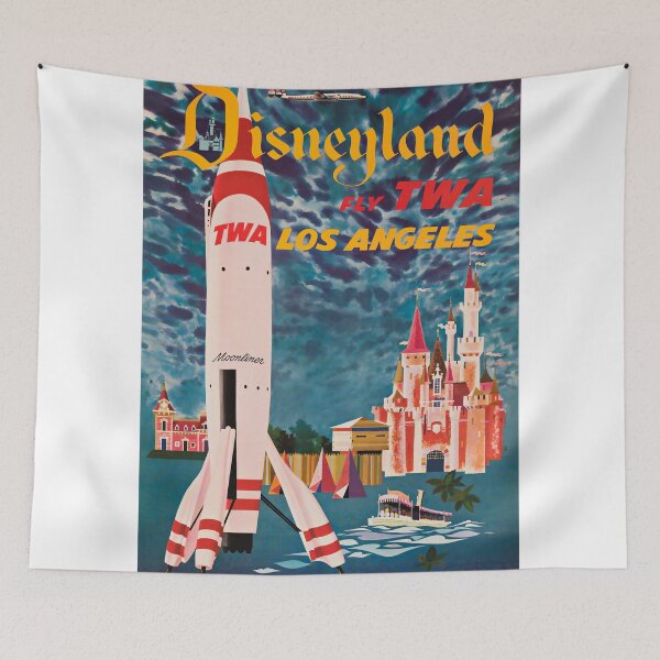 Item preview, retro DISNEYLAND FLY TWA LOS ANGELES Circa 1955 designed and sold by plakati.