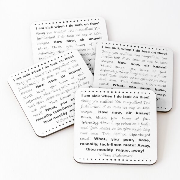 Item preview, Shakespearean Insults! (Black Text) designed and sold by TextQuips.