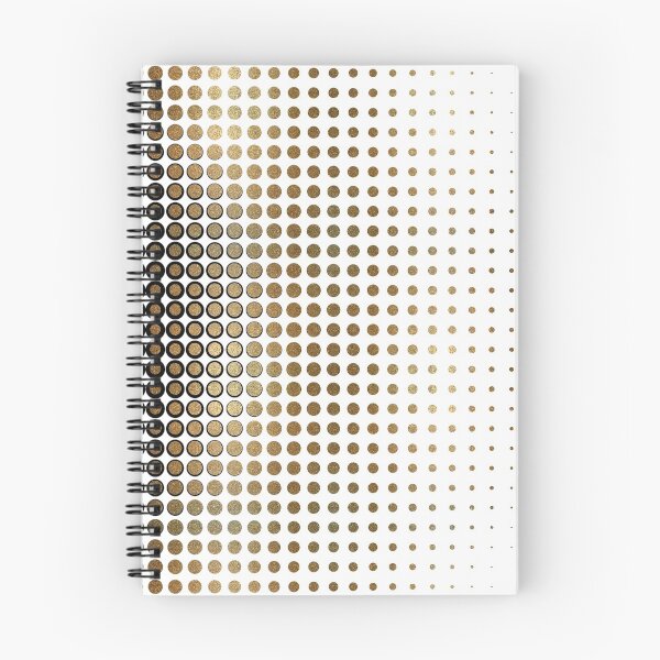 Item preview, Black Hole Design - Golden and Black on White Halftone Pattern designed and sold by EviCreates.