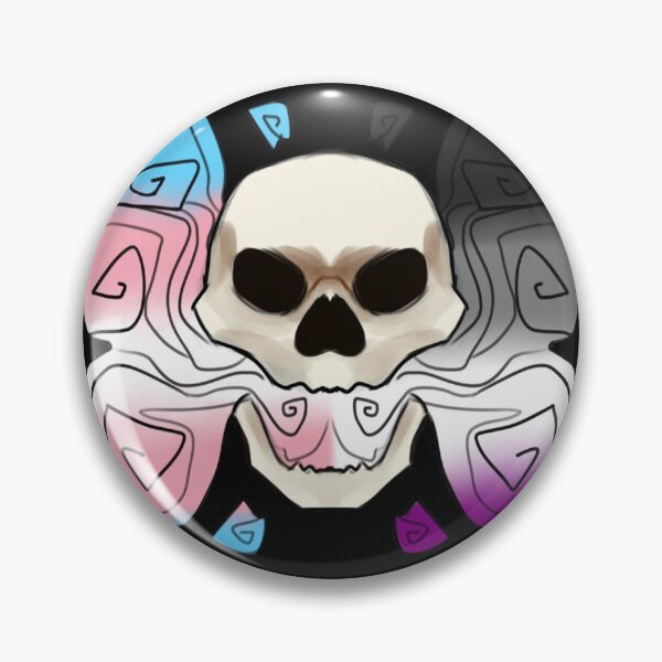 Item preview, trans ace pride skull designed and sold by acedog.