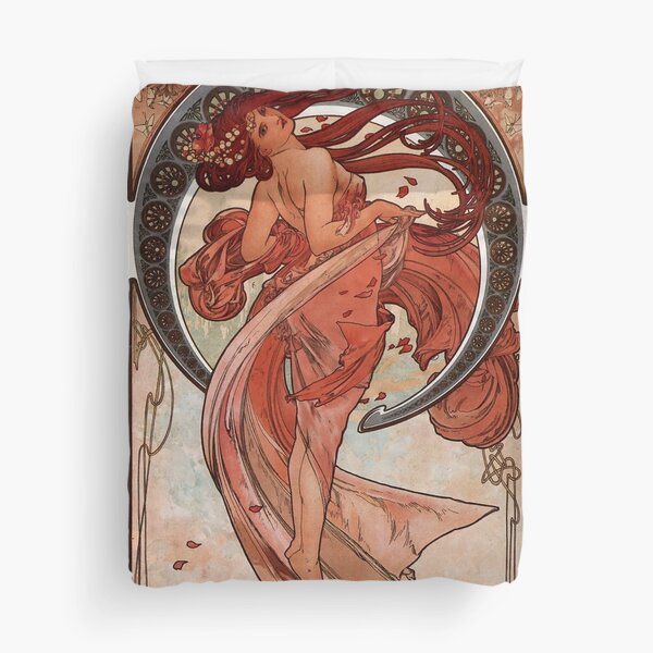 Dance,1898,Alphonse Mucha,art nouveau,litography Duvet Cover