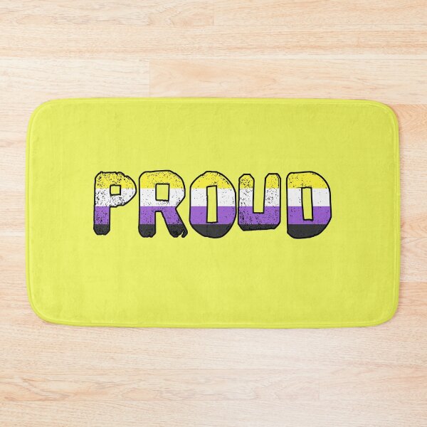 Item preview, PROUD non-binary enby flag LGBTQIA designed and sold by incurablehippie.