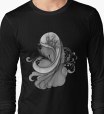 Glamour Girl pencil drawing Long Sleeve T-Shirt