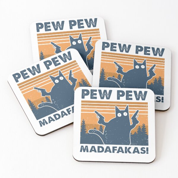 Item preview, Pew pew madafakas T-shirt, Lover cat tee designed and sold by Remember-When.