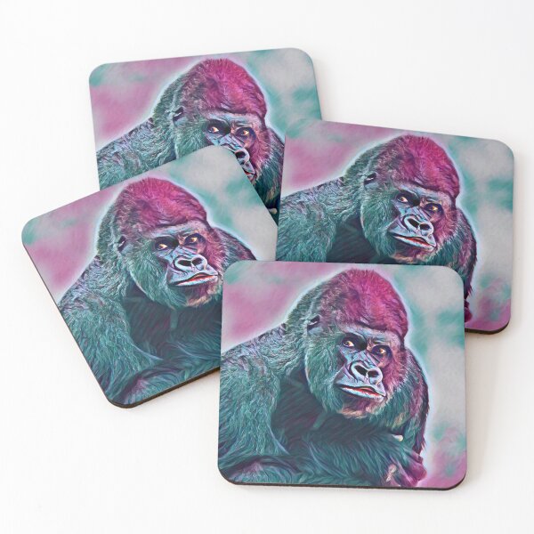 Item preview, The Primate: Gorilla Portrait Abstract Painting Art Design designed and sold by WildMuse44.