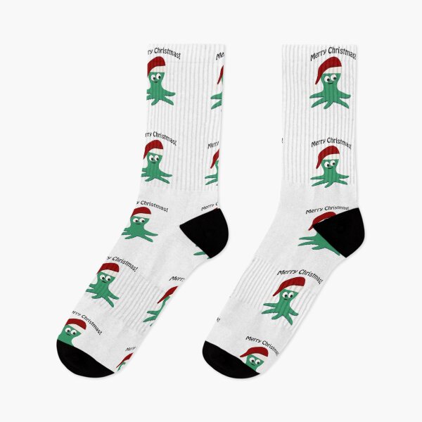 Artikelvorschau, Frohe Weihnachten Nette Sankt-Krake entworfen und verkauft von Hedgie Designs.