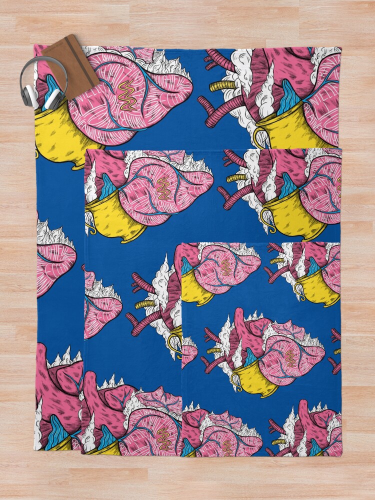 Alternate view of Aquarius Heart Throw Blanket