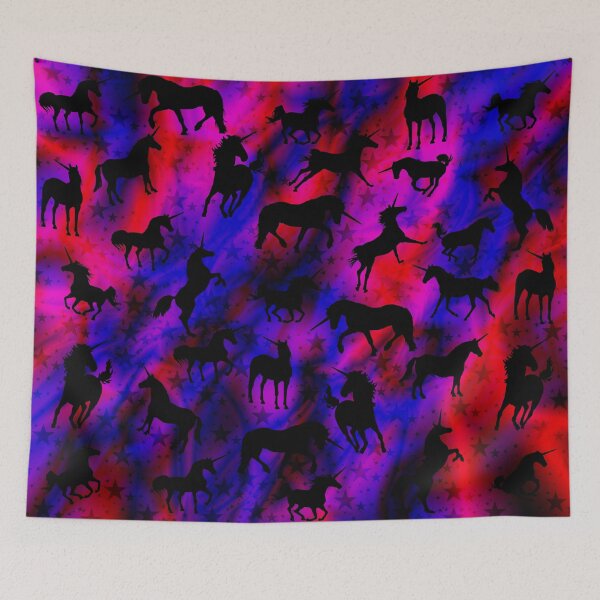 Item preview, Red and BlUnicorn Star Pattern designed and sold by Crystalsgraphix.