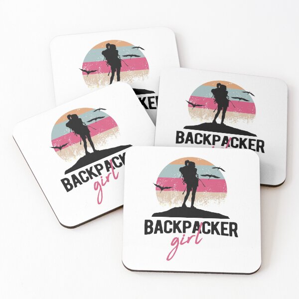 Item preview, Backpacker Backpacking Travel Woman Girl Retro designed and sold by teeseeds.