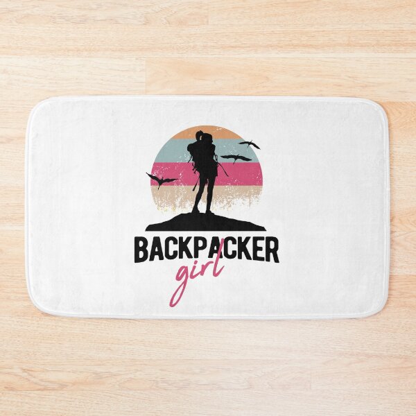Item preview, Backpacker Backpacking Travel Woman Girl Retro designed and sold by teeseeds.