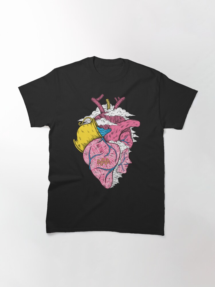 Alternate view of Aquarius Heart (Black) Classic T-Shirt
