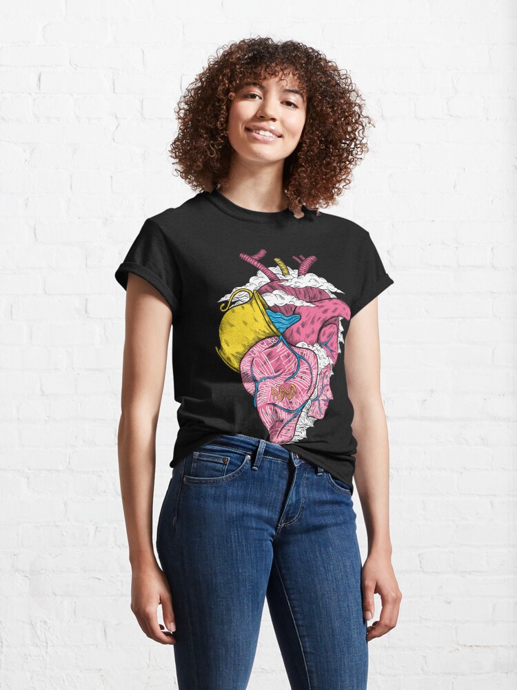 Alternate view of Aquarius Heart (Black) Classic T-Shirt