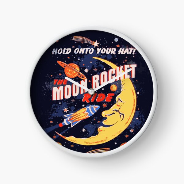 Rocket Moon Ride (vintage) Clock