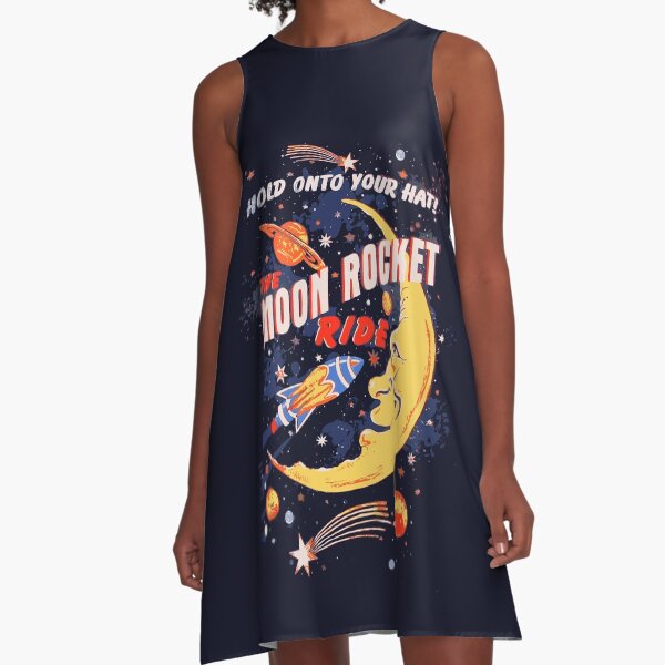 Rocket Moon Ride (vintage) A-Line Dress